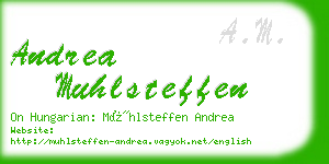 andrea muhlsteffen business card